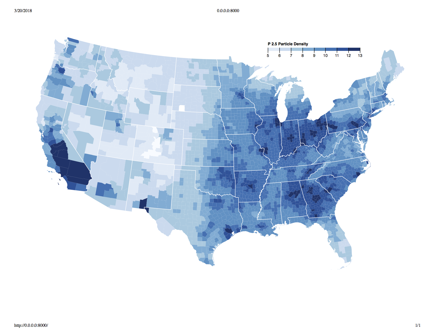 Air Pollution Particle Density